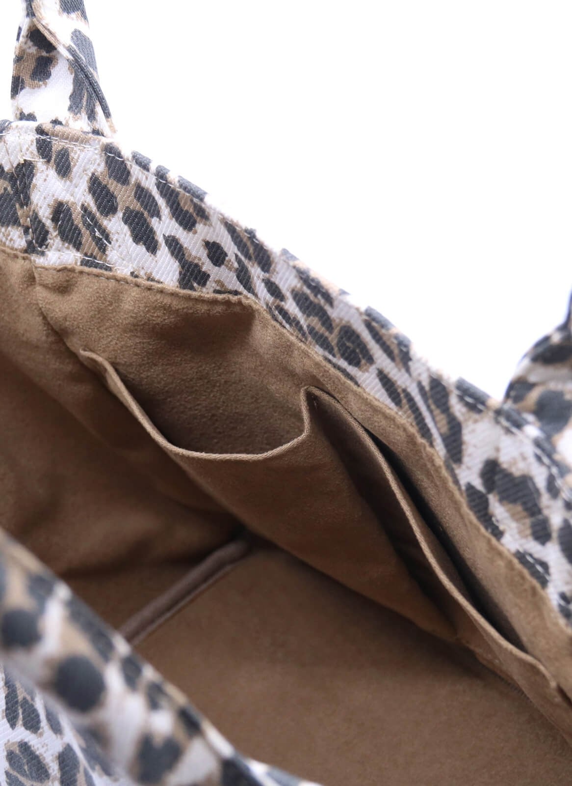 Tote Çanta Beyaz Leopar Medium