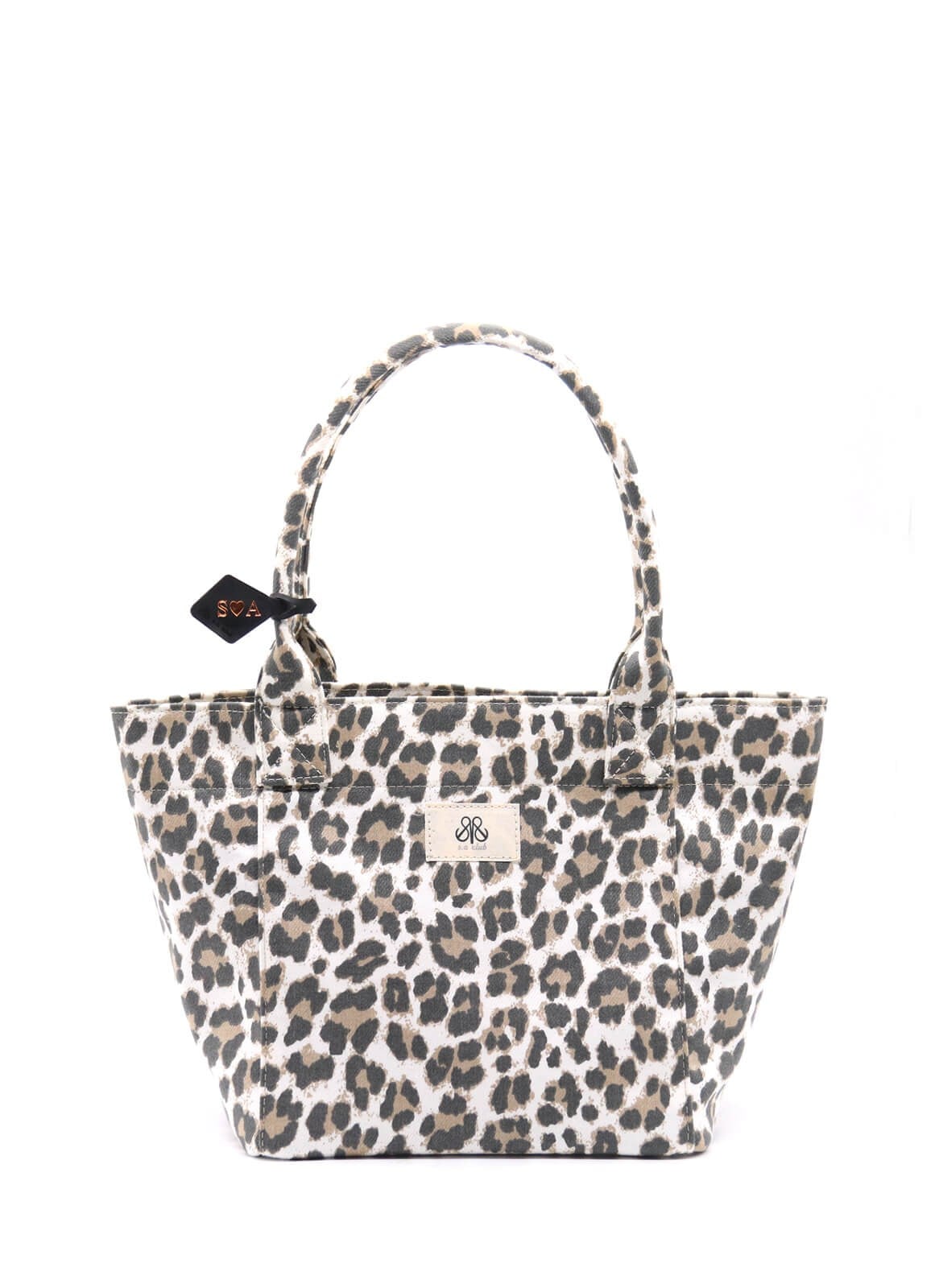 Tote Çanta Beyaz Leopar Medium