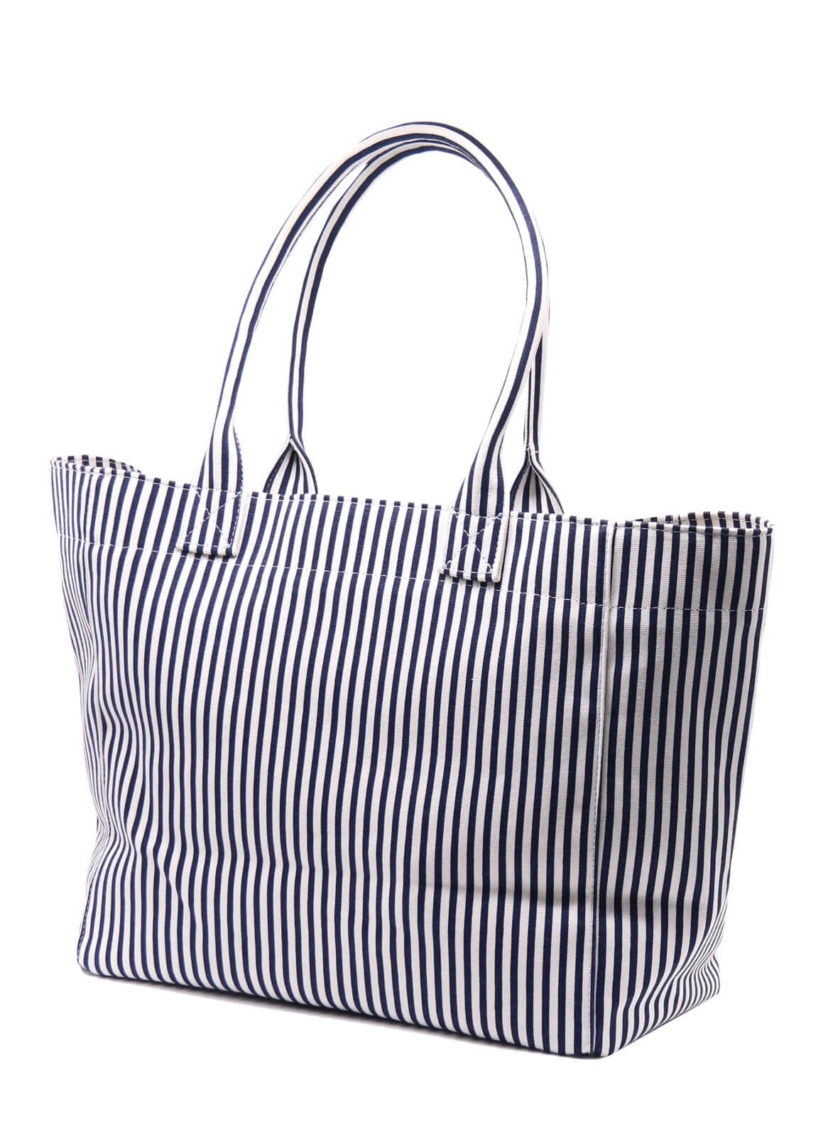 Tote Çanta Çizgili Lacivert Large