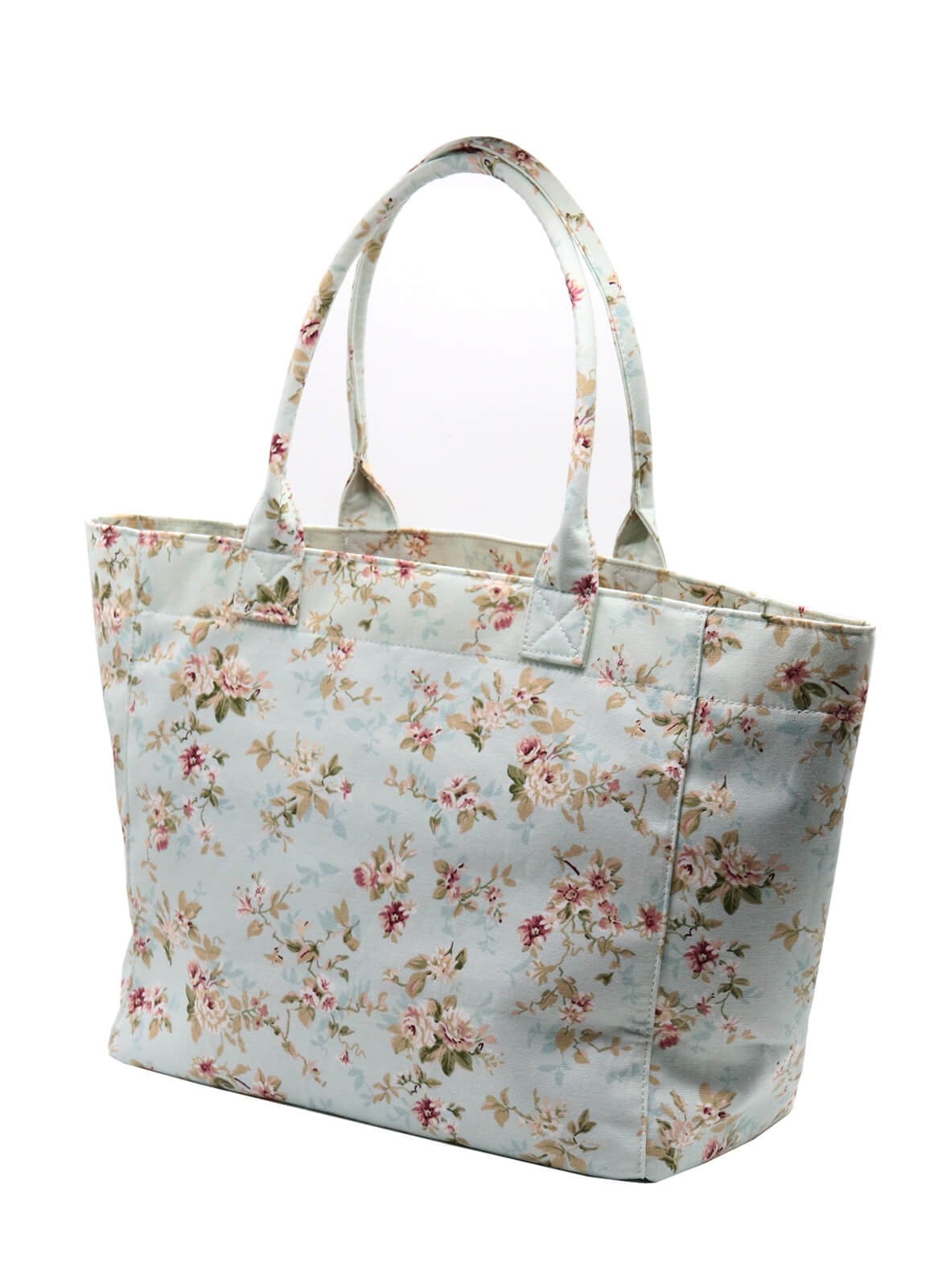 Tote Çanta Mavi Çiçekli Large