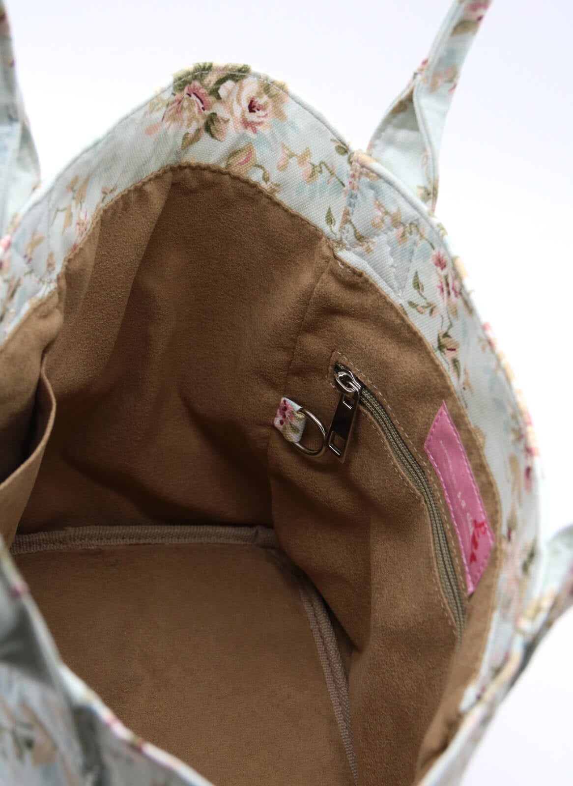 Tote Çanta Mavi Çiçekli Medium