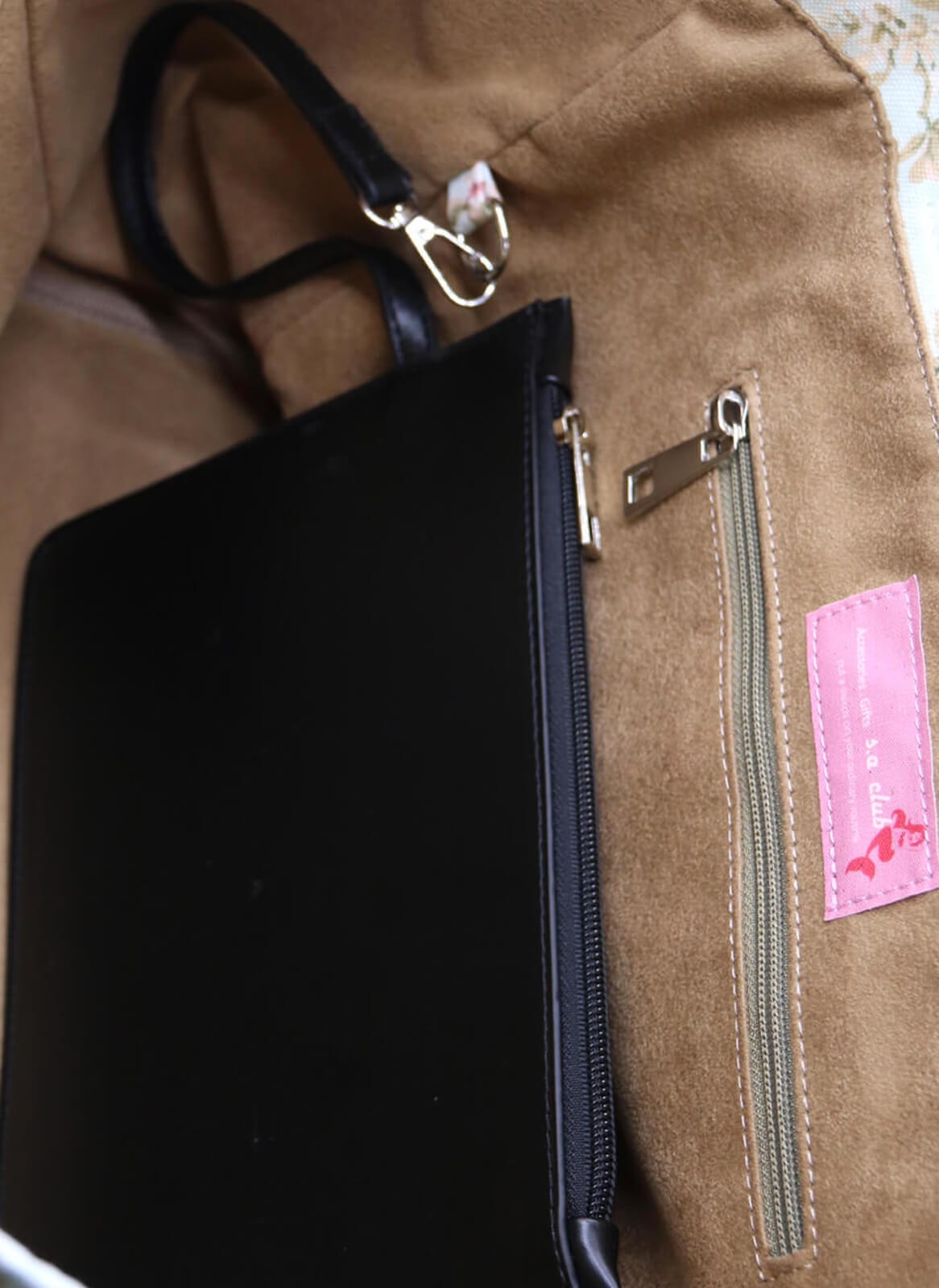 Tote Çanta Mavi Çiçekli Medium