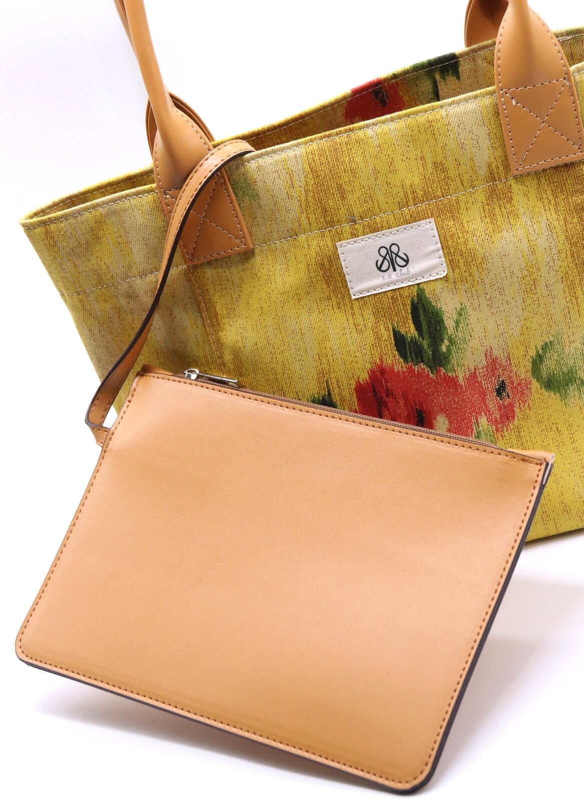 Tote Çanta Sarı Çiçekli 2 Medium