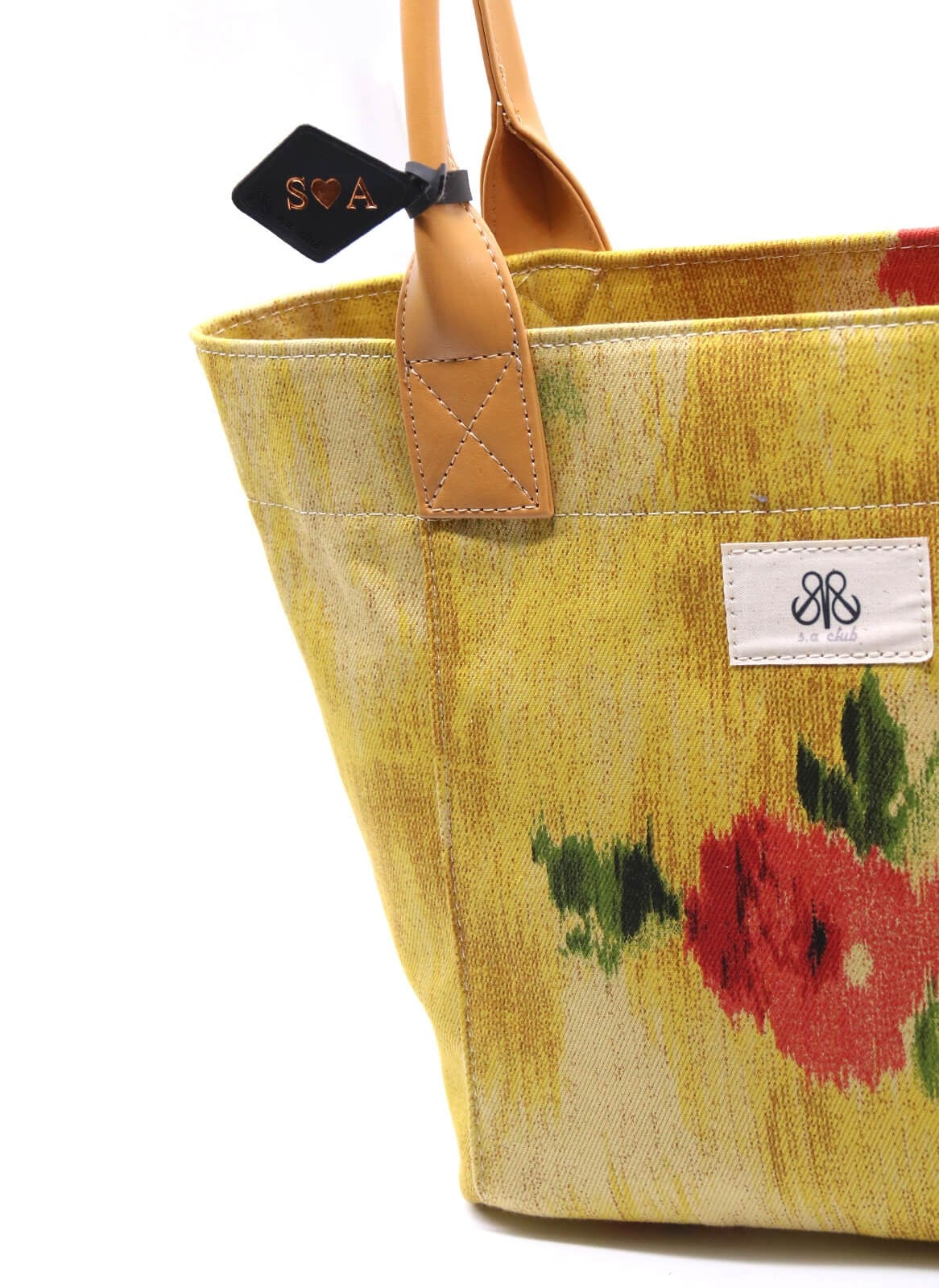 Tote Çanta Sarı Çiçekli 2 Medium