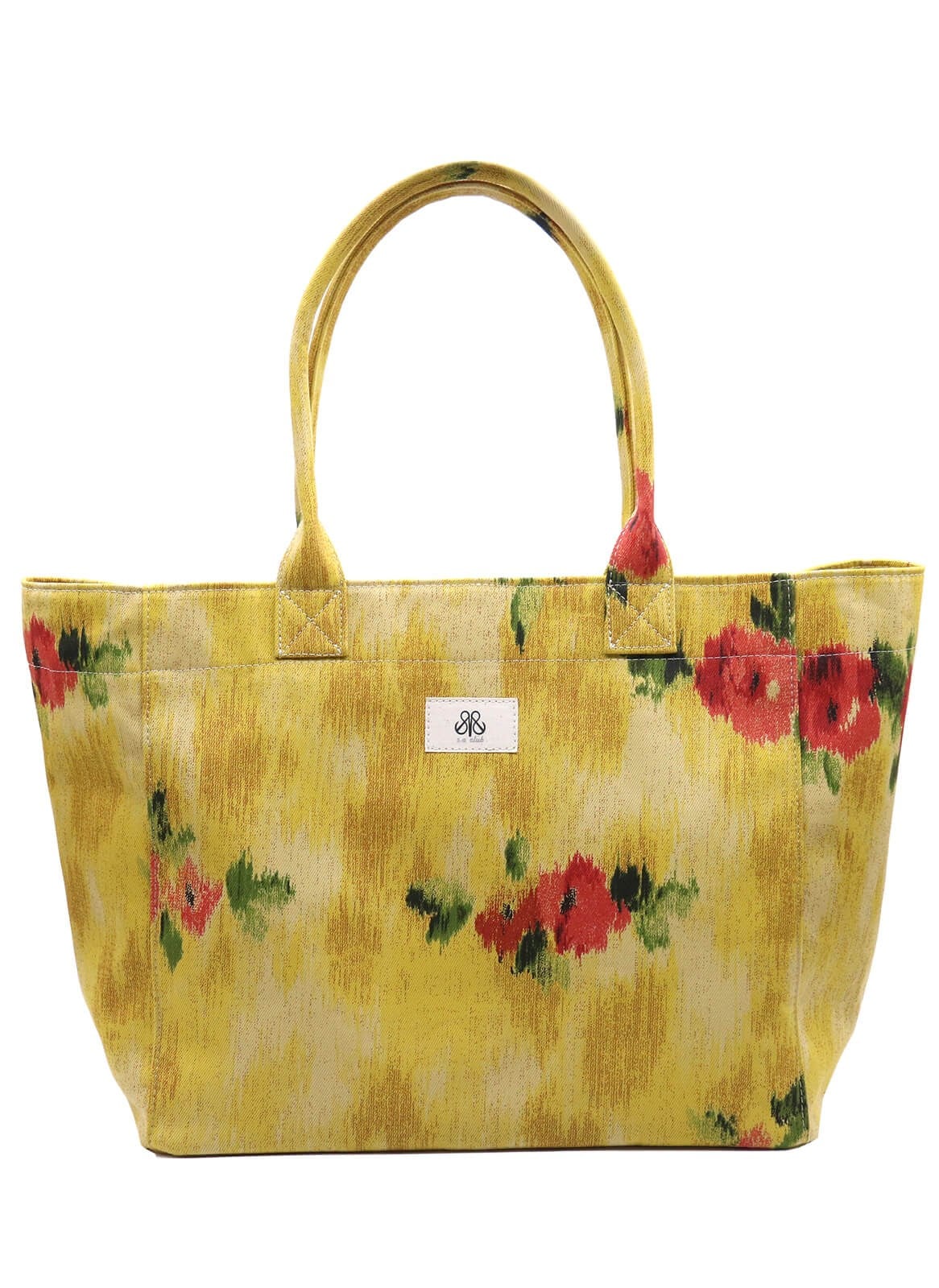 Tote Çanta Sarı Çiçekli Large