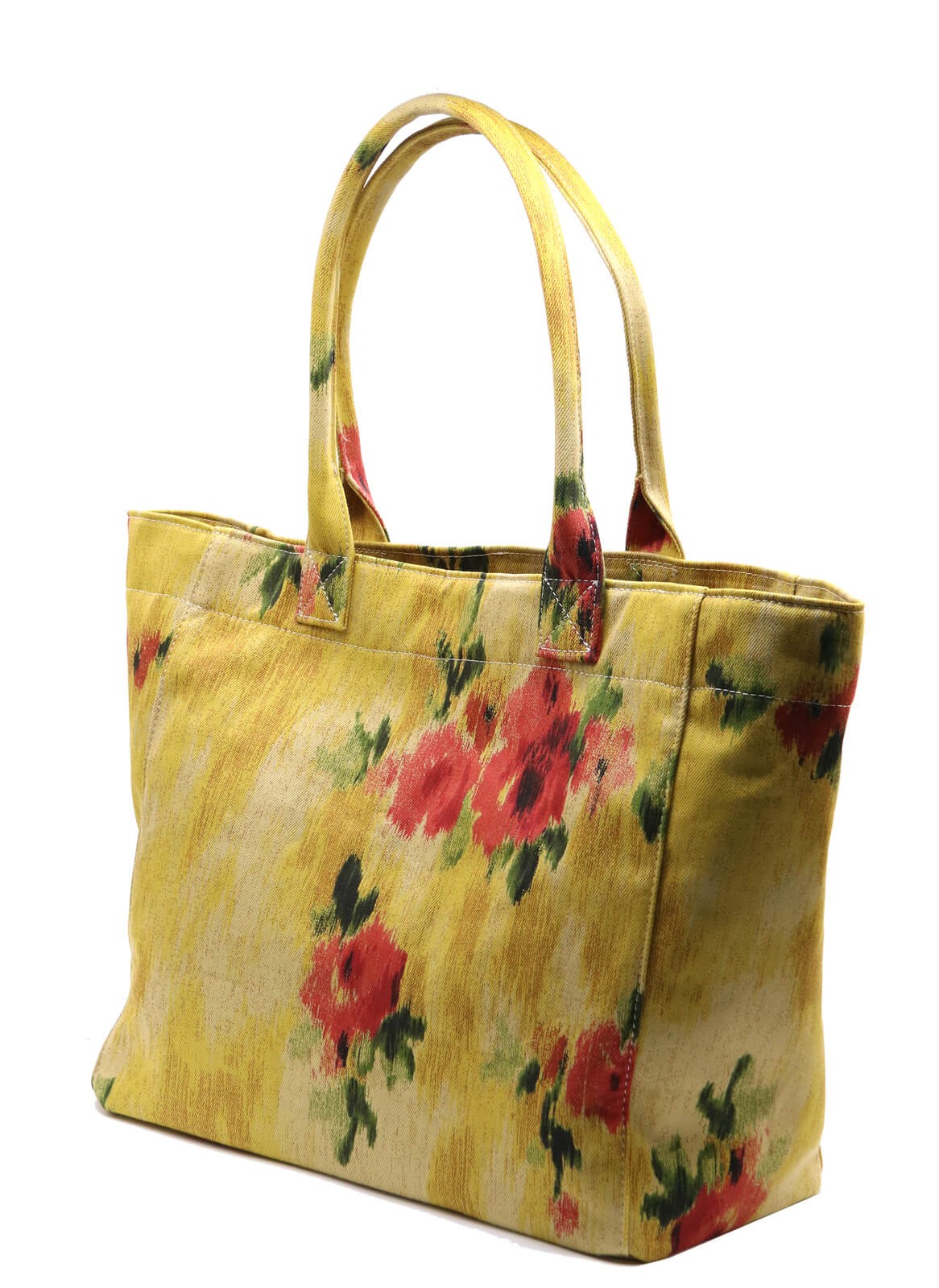 Tote Çanta Sarı Çiçekli Large