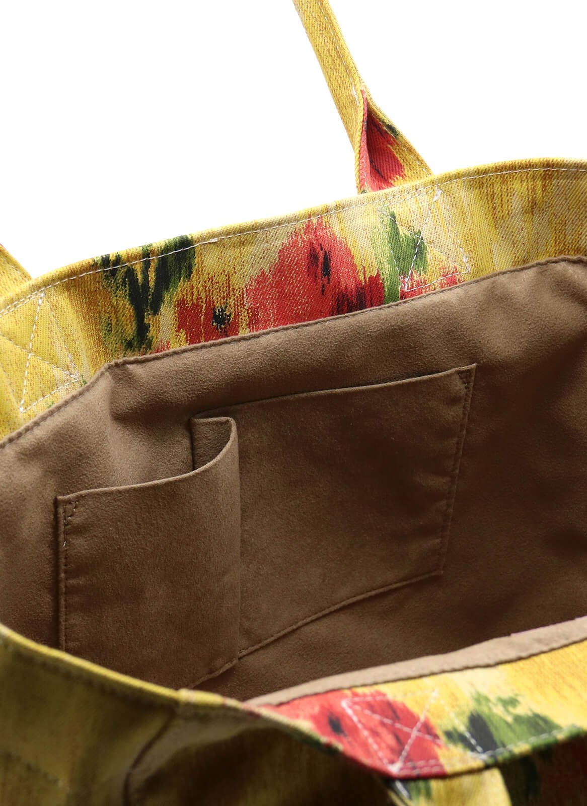 Tote Çanta Sarı Çiçekli Large