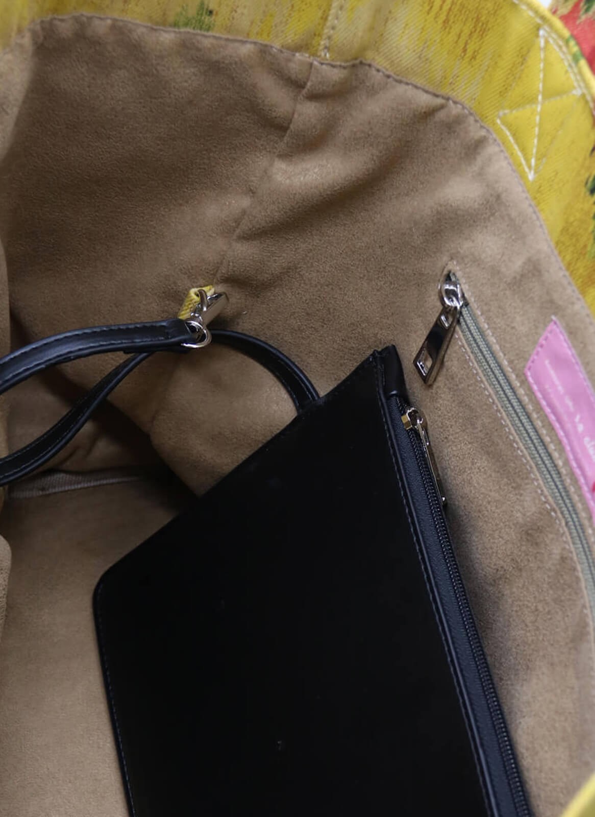 Tote Çanta Sarı Çiçekli Medium