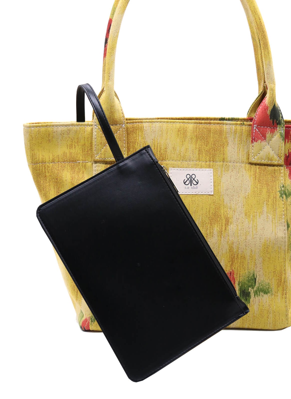 Tote Çanta Sarı Çiçekli Medium