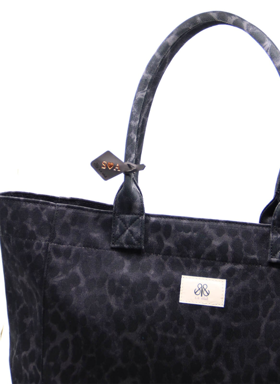 Tote Çanta Siyah Leopar Large