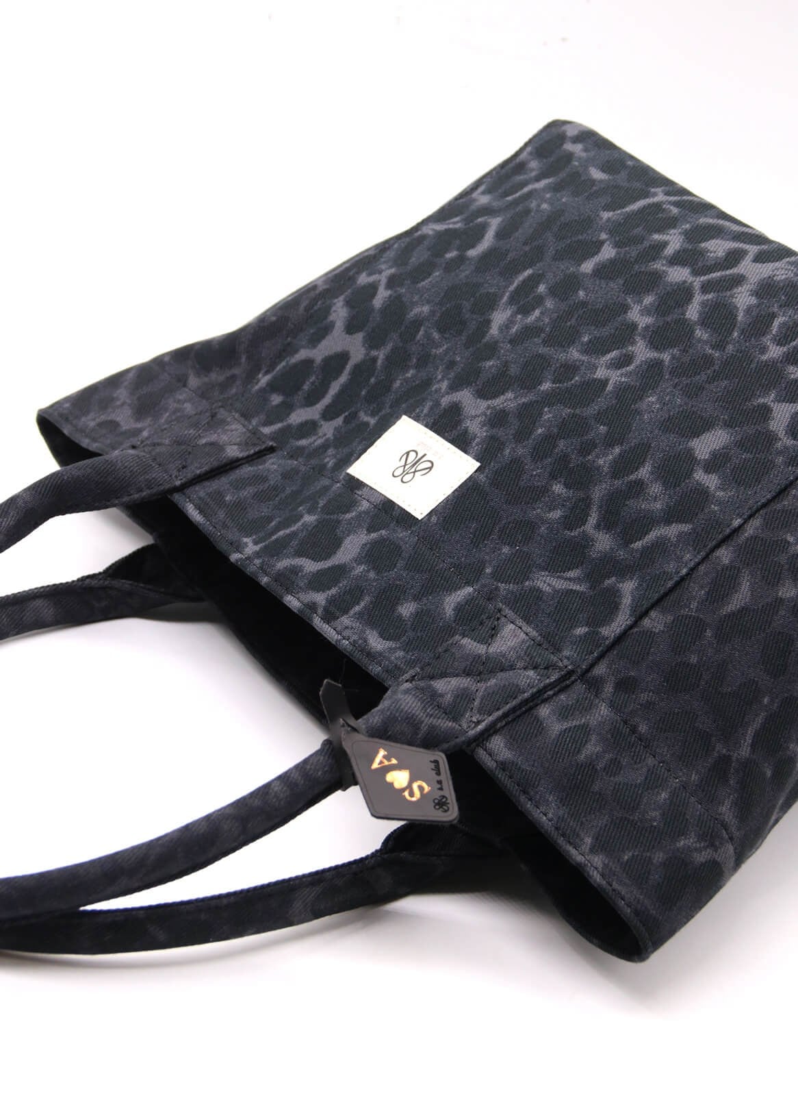Tote Çanta Siyah Leopar Medium