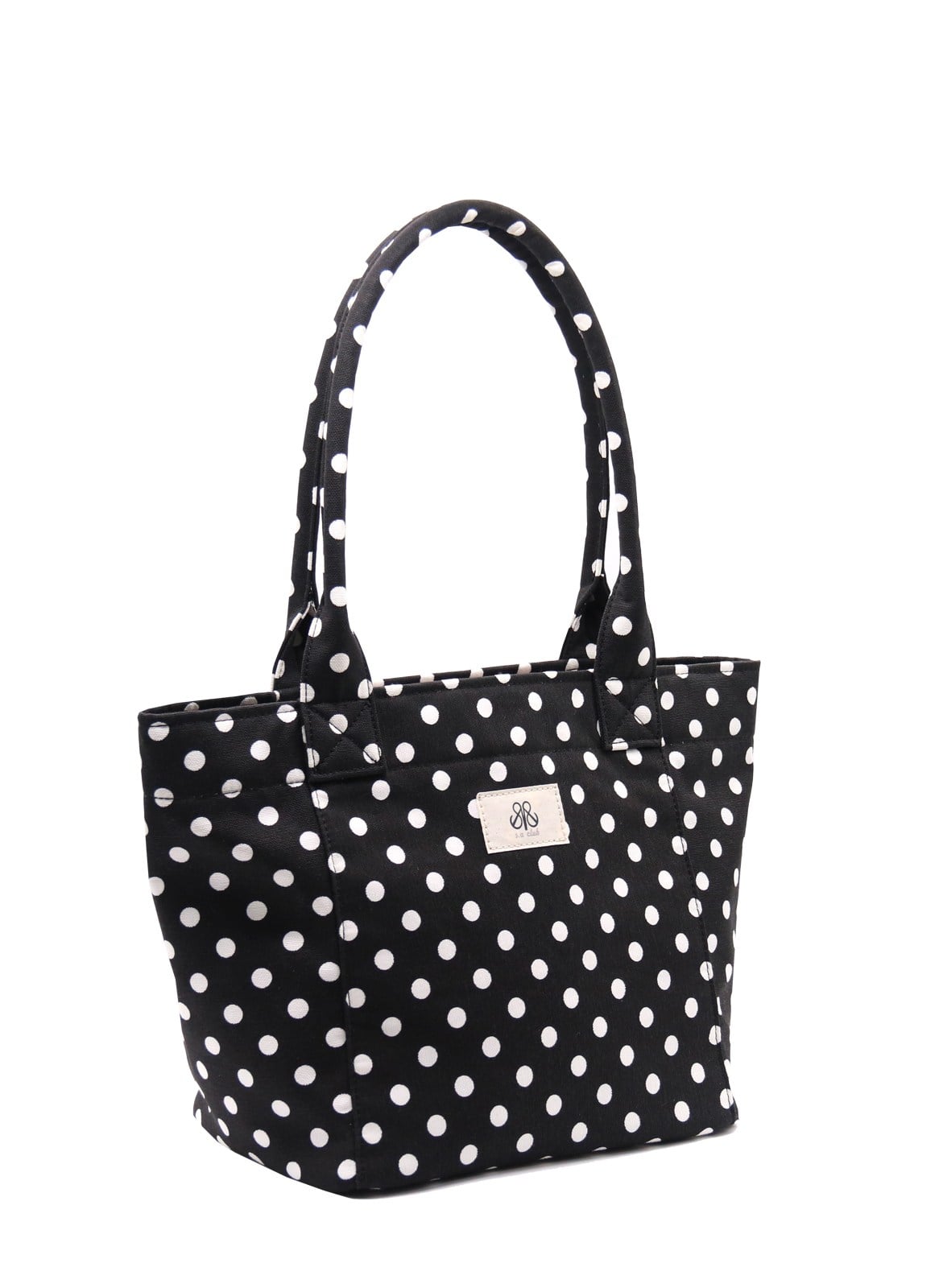 Tote Çanta Siyah Puantiye Medium
