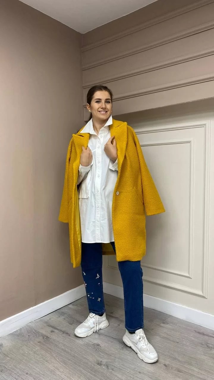 Cloche CL2929 Sarı Oversize Kap