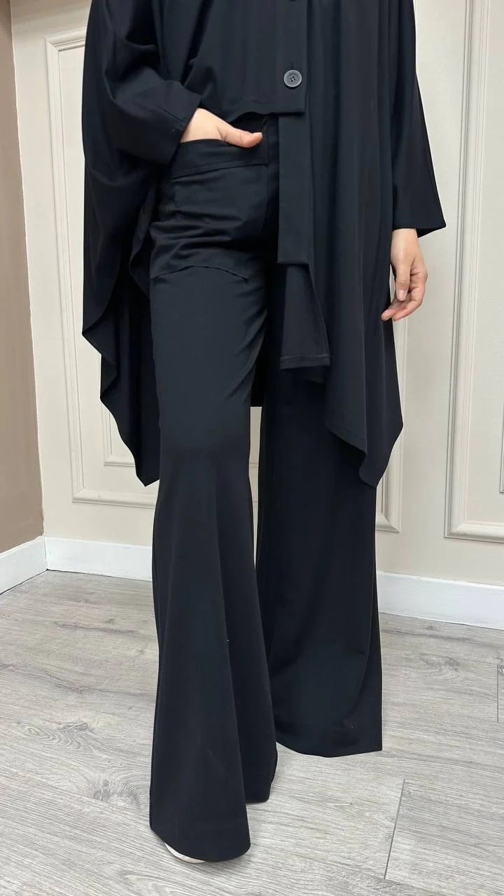 Cloche Cl2996 Siyah Önü Cep Detaylı Pantolon