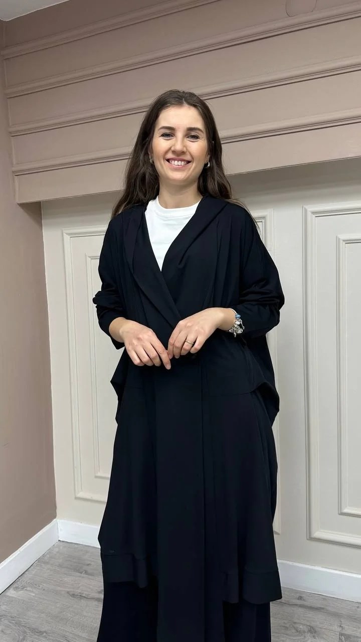 Cloche CL2997 Siyah Kapüşonlu Hırka