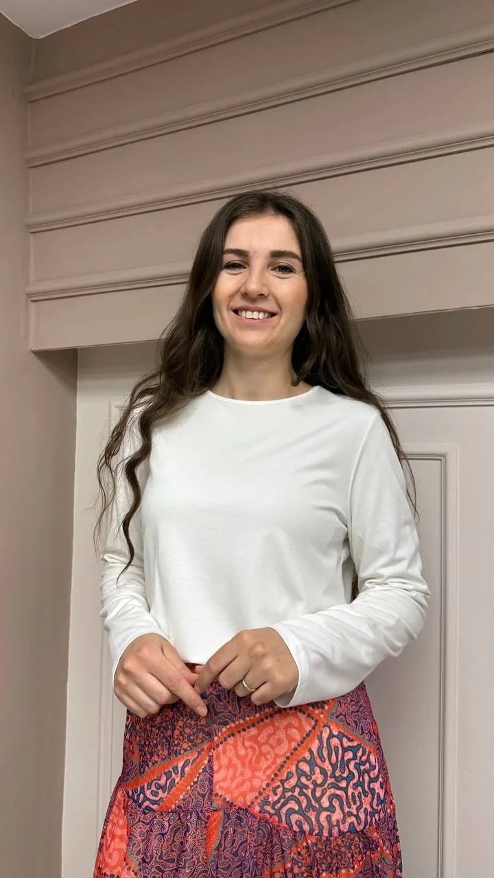 Cloche CL3002 Ekru Uzun Kol Basic Bluz