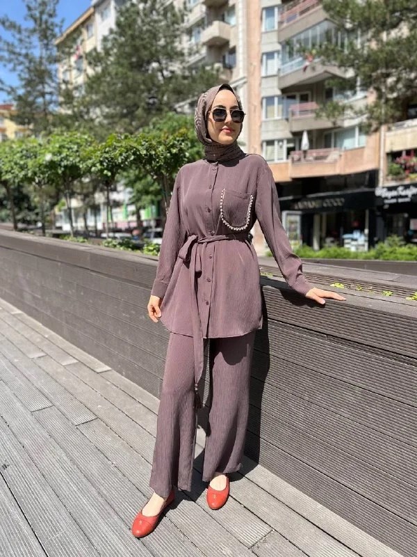 Cloche CL3463 Kahverengi Mocca Takım