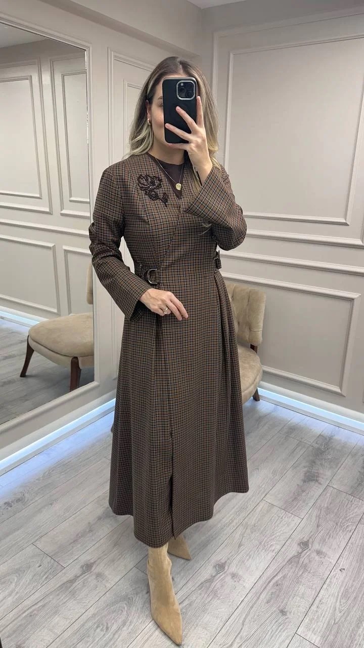 Exquise E25K05118030 Aıla Çok Renkli Elbise