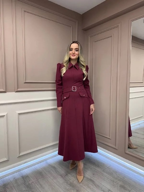 Exquise E25K05118050 Vişne Bailee Elbise
