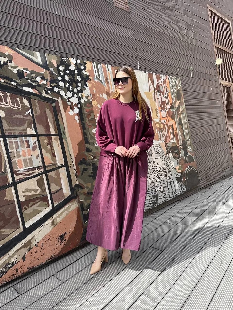 Ghisa 25YGSELB4959 Bordo Elbise