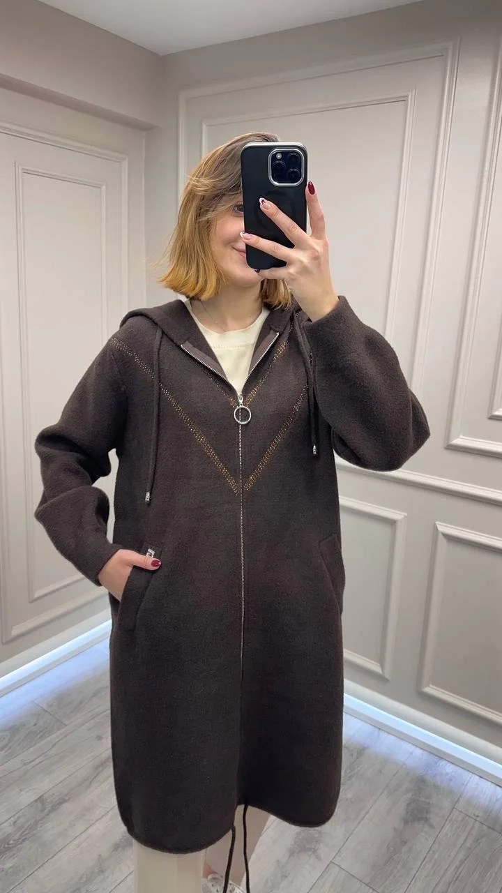 Ghisa 26KGSKBN6549 Kahve Taş Detaylı Angora Kaban