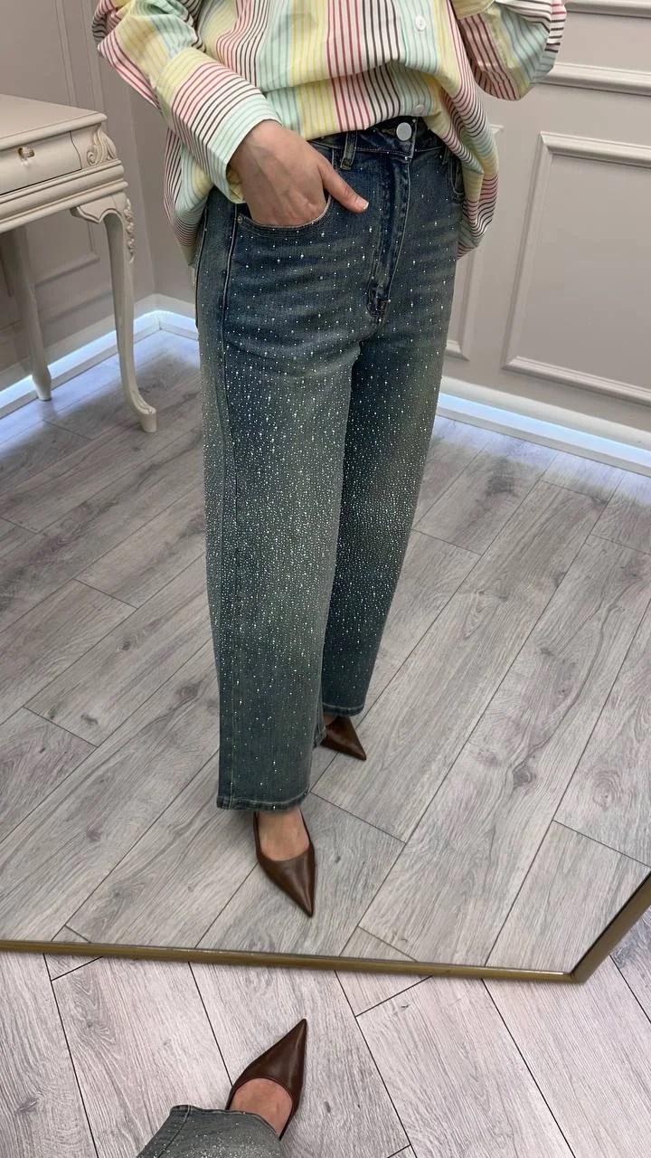 Ghisa 3611P8181 Mavi Taş Detaylı Kot Pantolon
