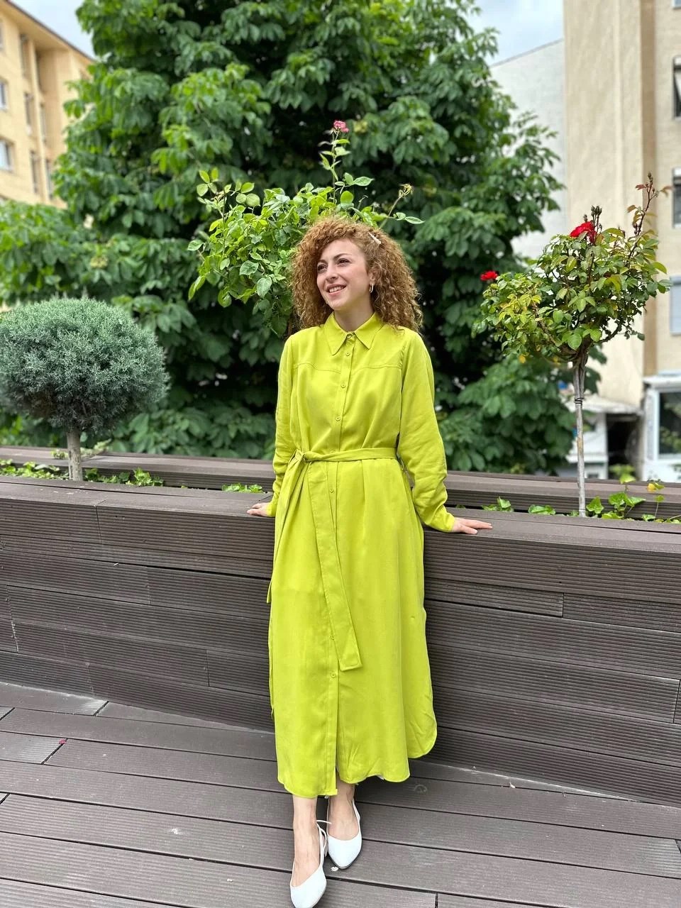 Heddy & Nurcan Çetin 23242 Mimoza Yırtmaç Detaylı Tunik