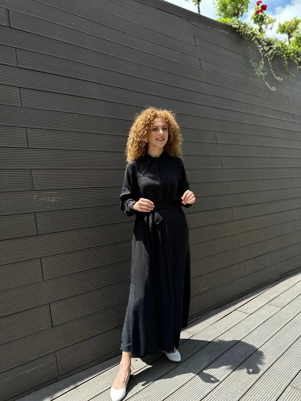 Heddy & Nurcan Çetin 23242 Siyah Yırtmaç Detaylı Tunik