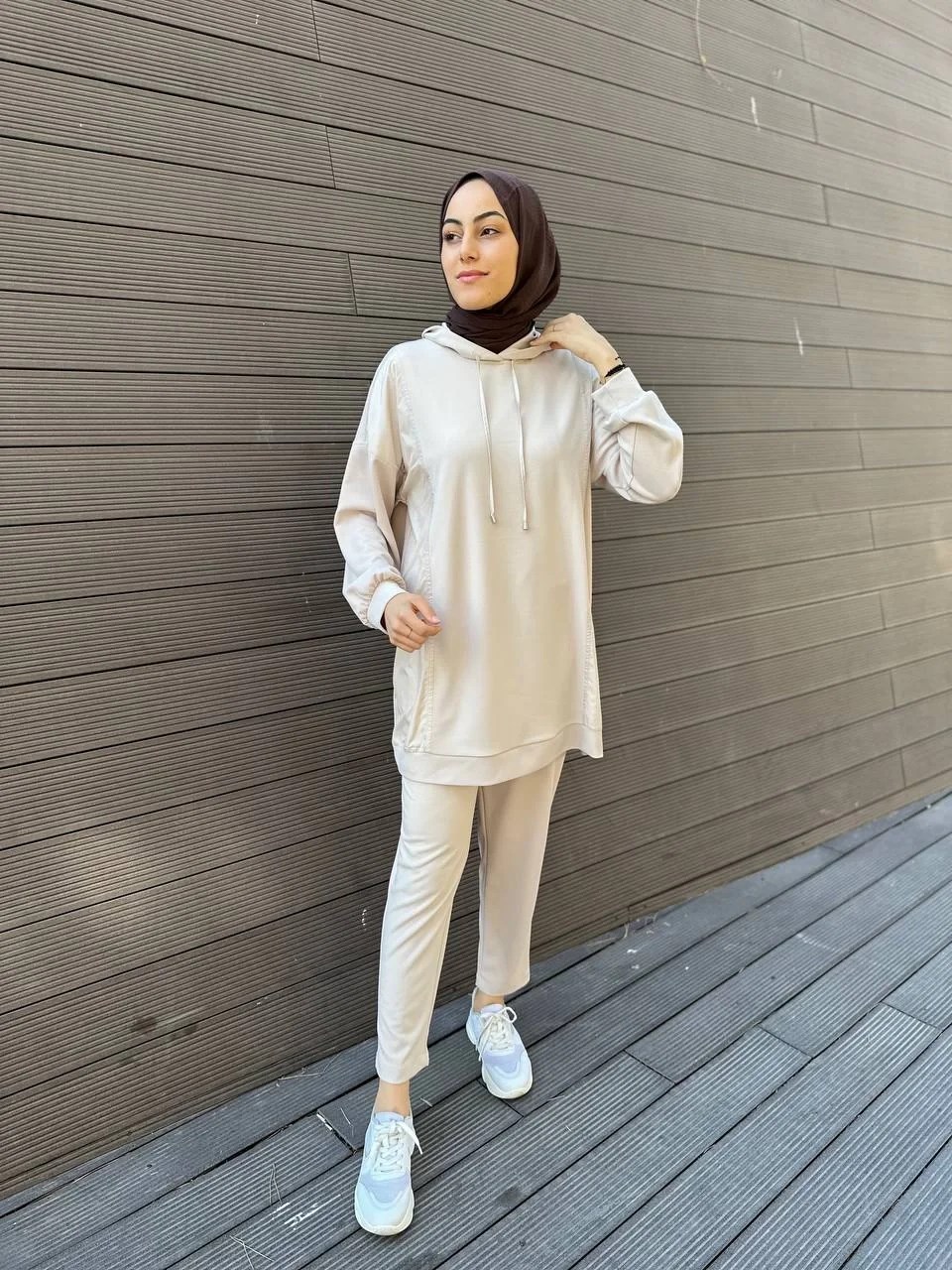 Heddy & Nurcan Çetin 24402 Taş Paraşüt Kumaş Detaylı Pantolonlu Takım