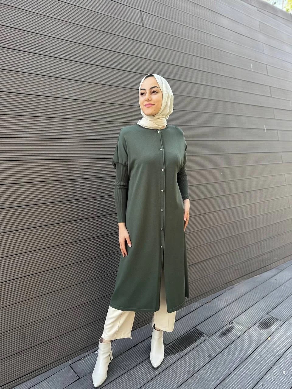 İnvee 5539 Nefti Düğmeli Hırka