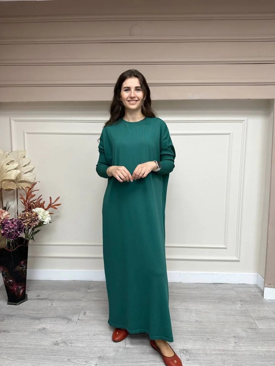 İnvee 5747 Nefti Triko Elbise