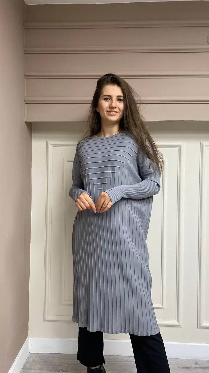 İnvee 5893 Gri Basic Tunik