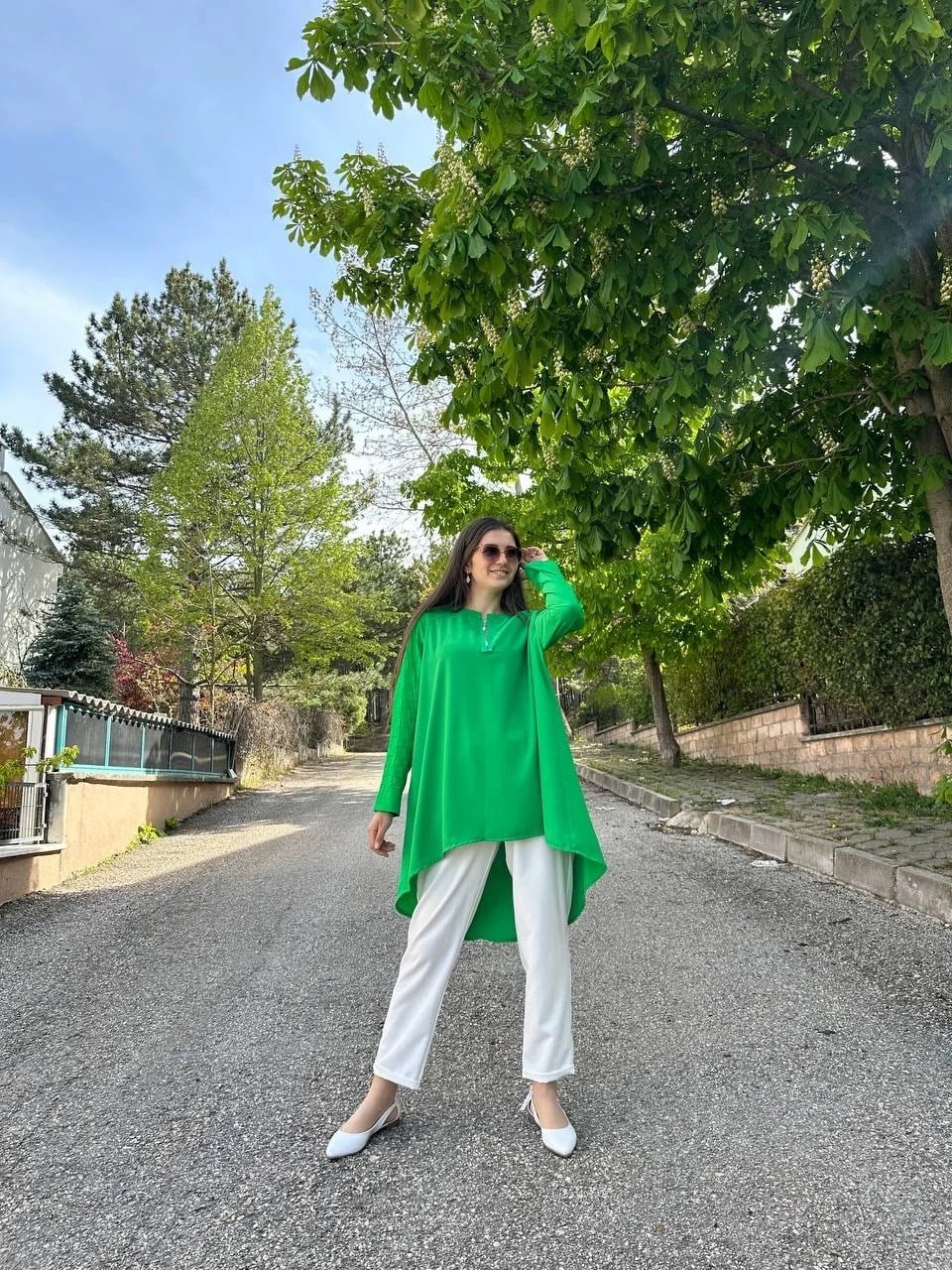 İnvee 6143 Yeşil Triko Tunik