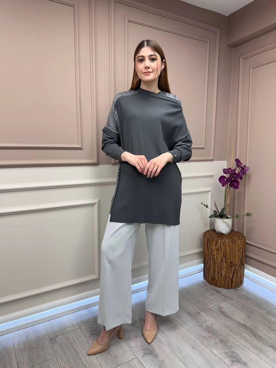 İnvee 6250 Antrasit Triko Tunik