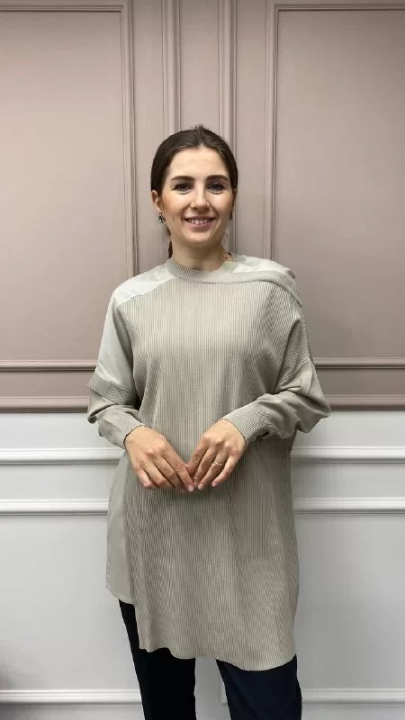 İnvee 6250 Bej Triko Tunik