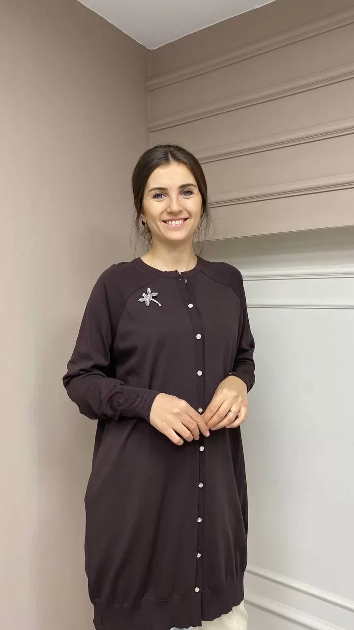 İnvee 6283 Acı Kahve Yusufçuk Hırka