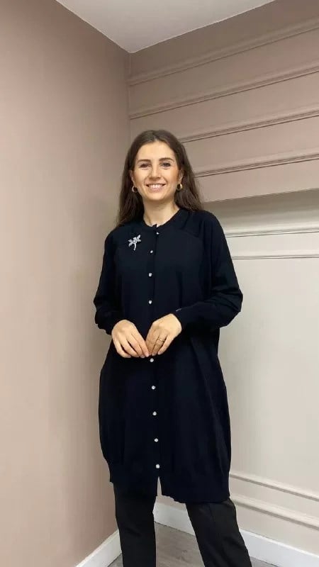 İnvee 6283 Siyah Yusufçuk Hırka