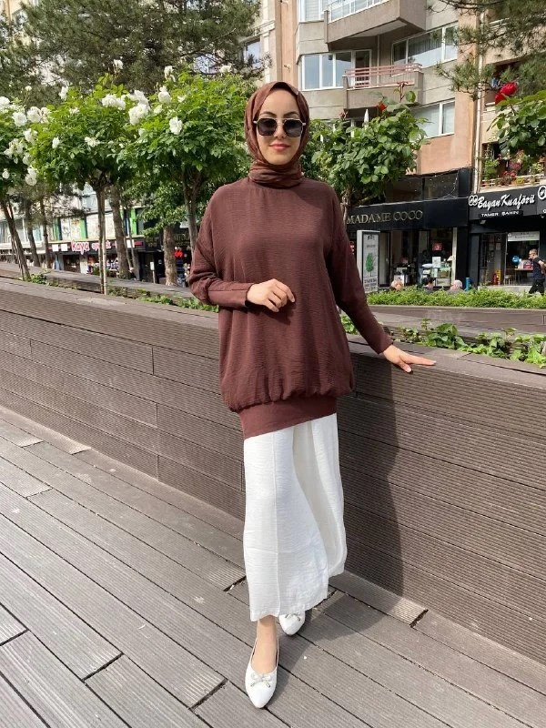 İnvee 6419 Kahve Caz Tunik