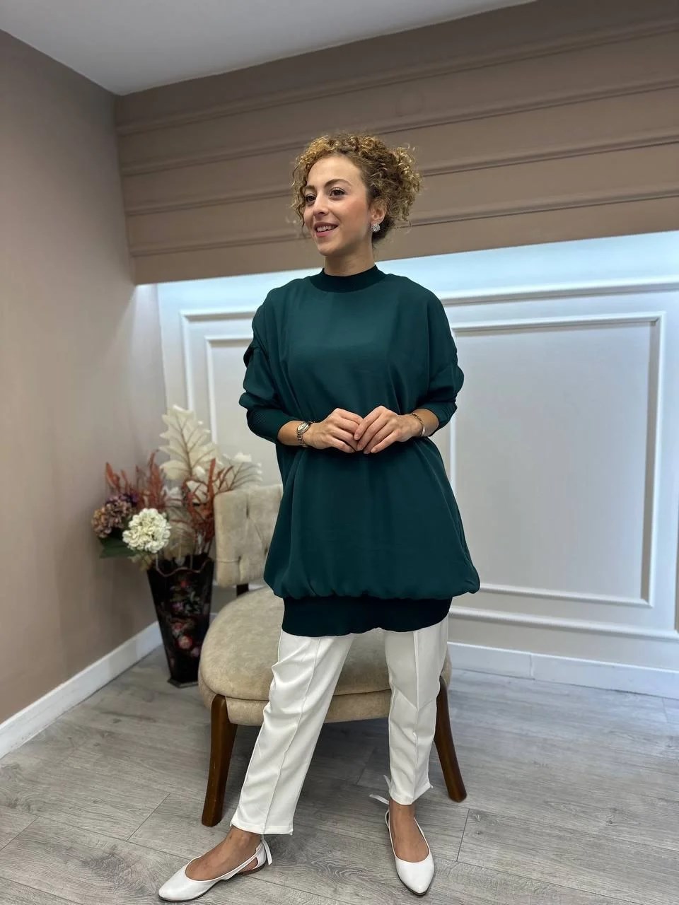 İnvee 6419 Zümrüt Caz Tunik