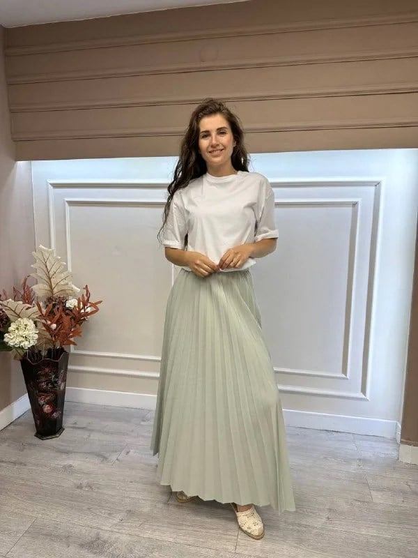 İnvee 6466 Çağla Pilise Etek
