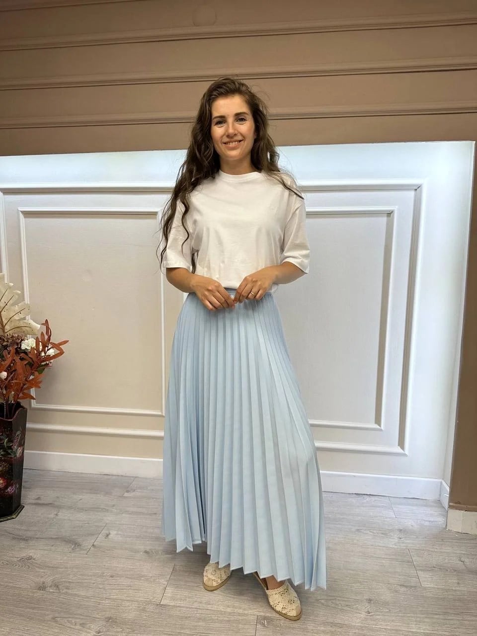 İnvee 6466 Mavi Pilise Etek