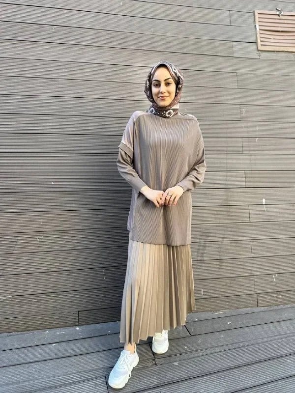 İnvee 6466 Vizon Pilise Etek