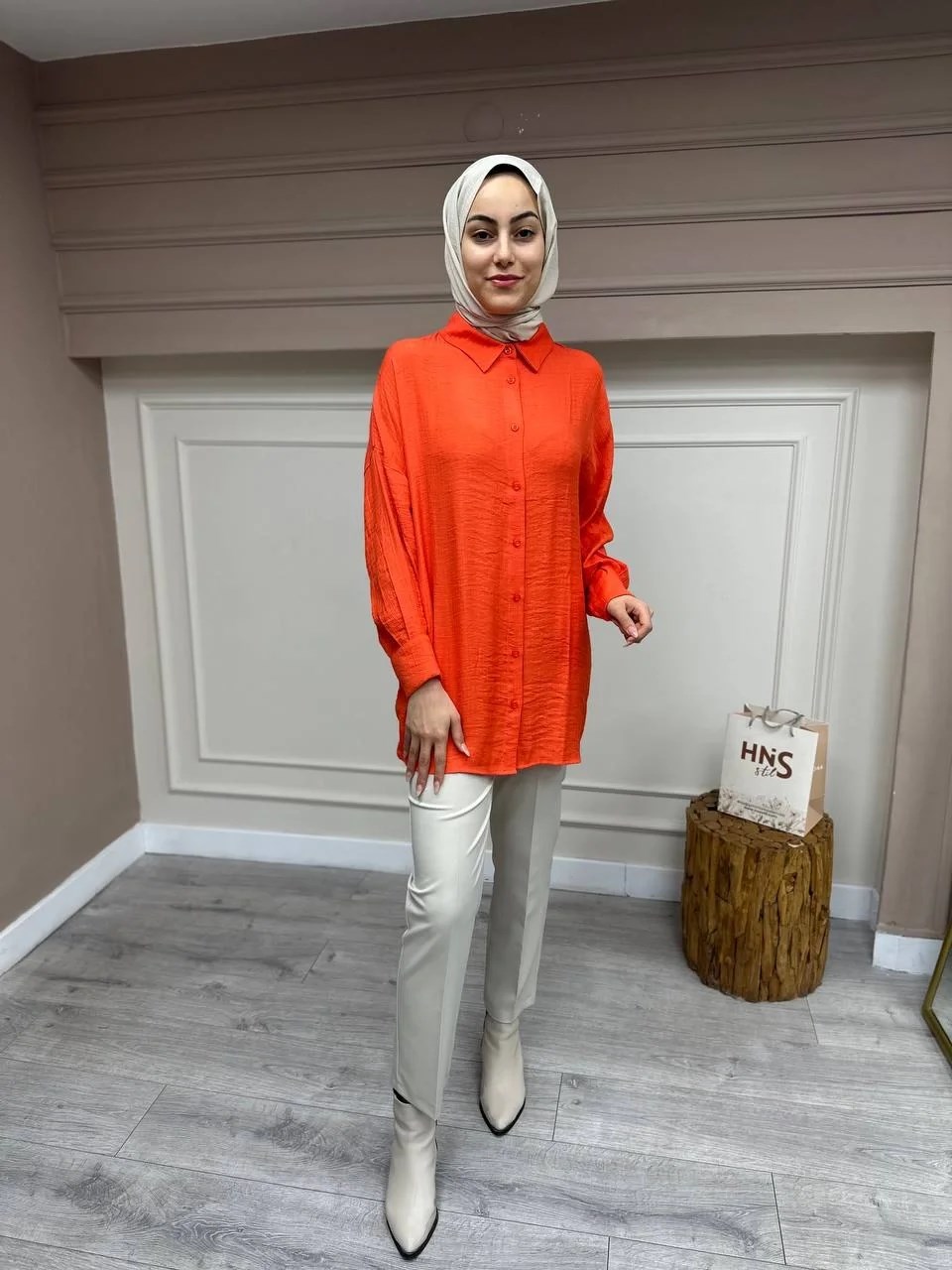 İnvee 6638 Oranj Gömlek