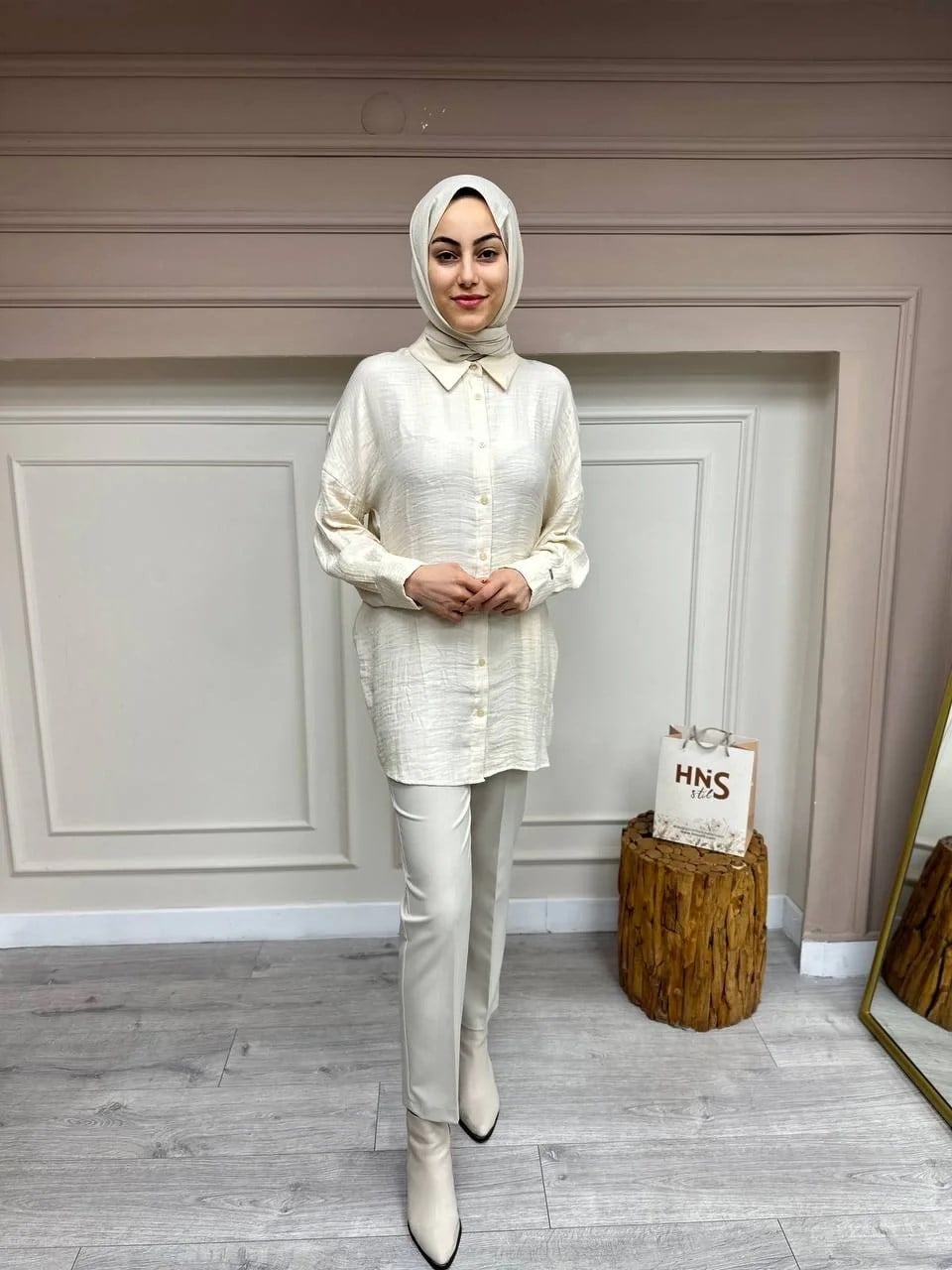 İnvee 6638 Vanilya Gömlek