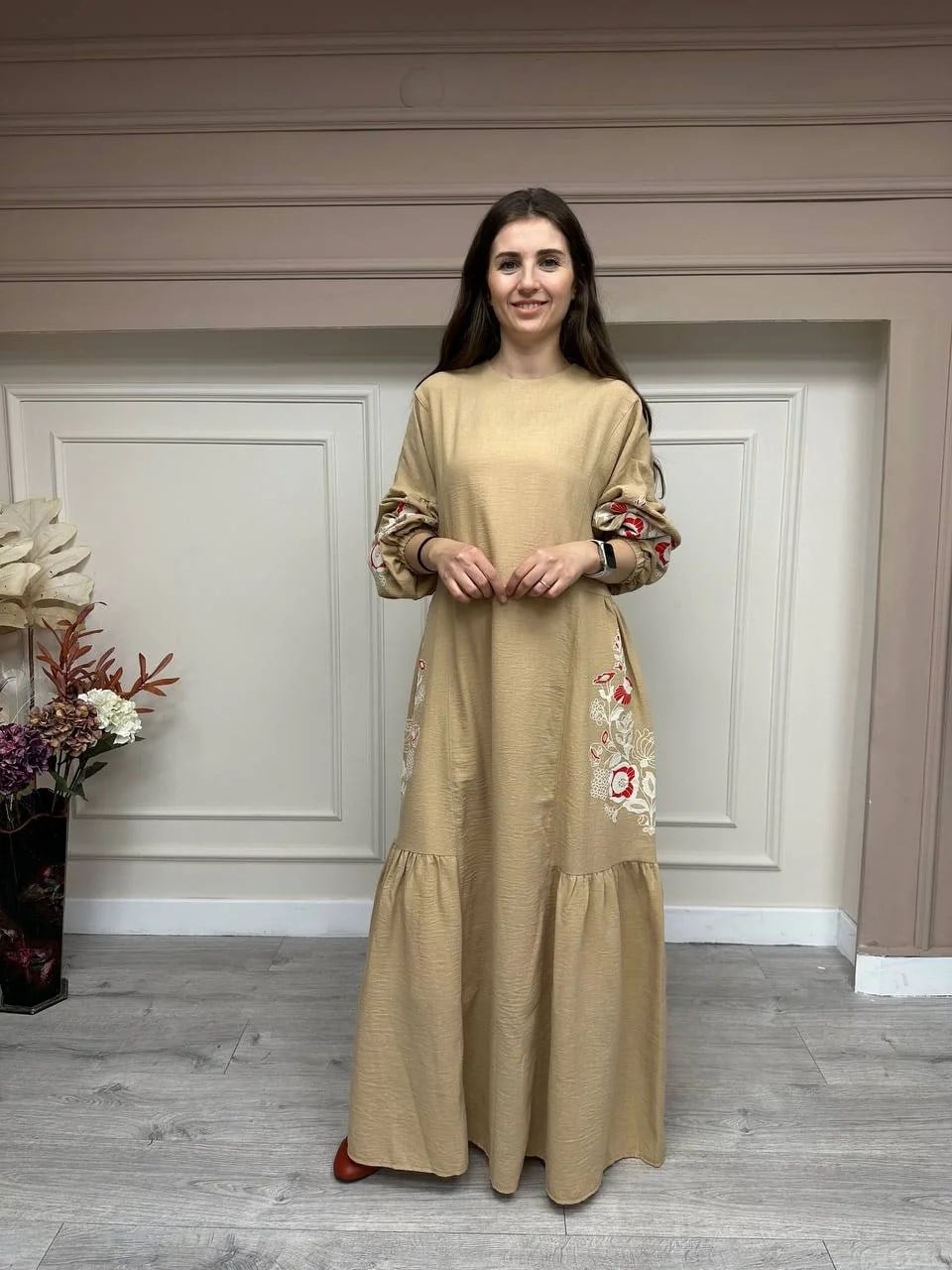 İnvee 6784 Camel Elbise