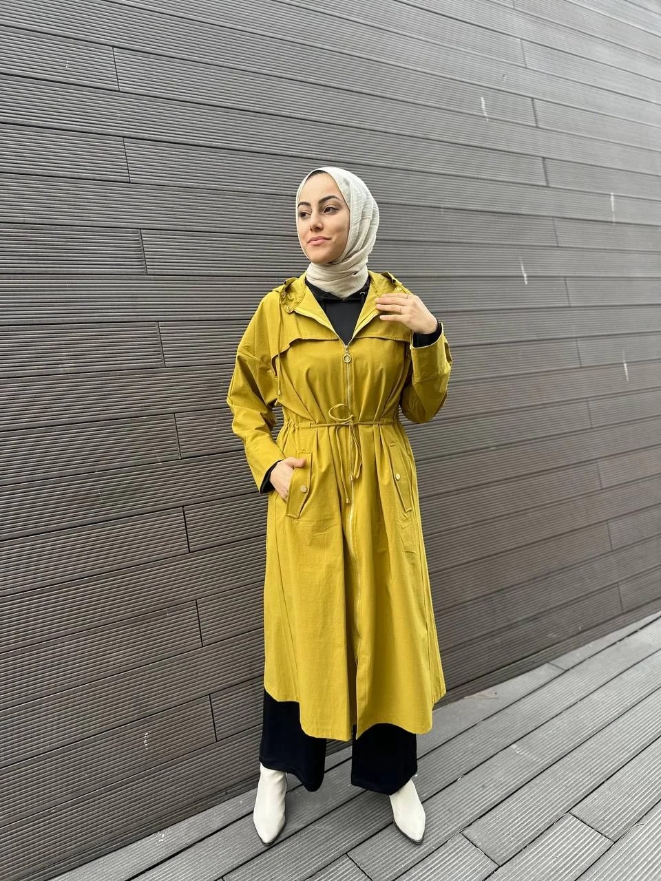 İnvee 6830 Hardal Şapkalı Kap