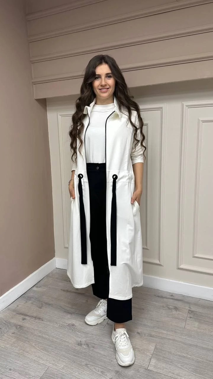 İnvee 6861 Ekru Penye Önü Büzgülü Kap