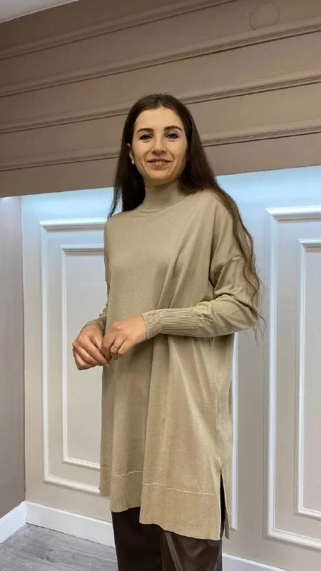 İnvee 6862 Bej Merserize Triko