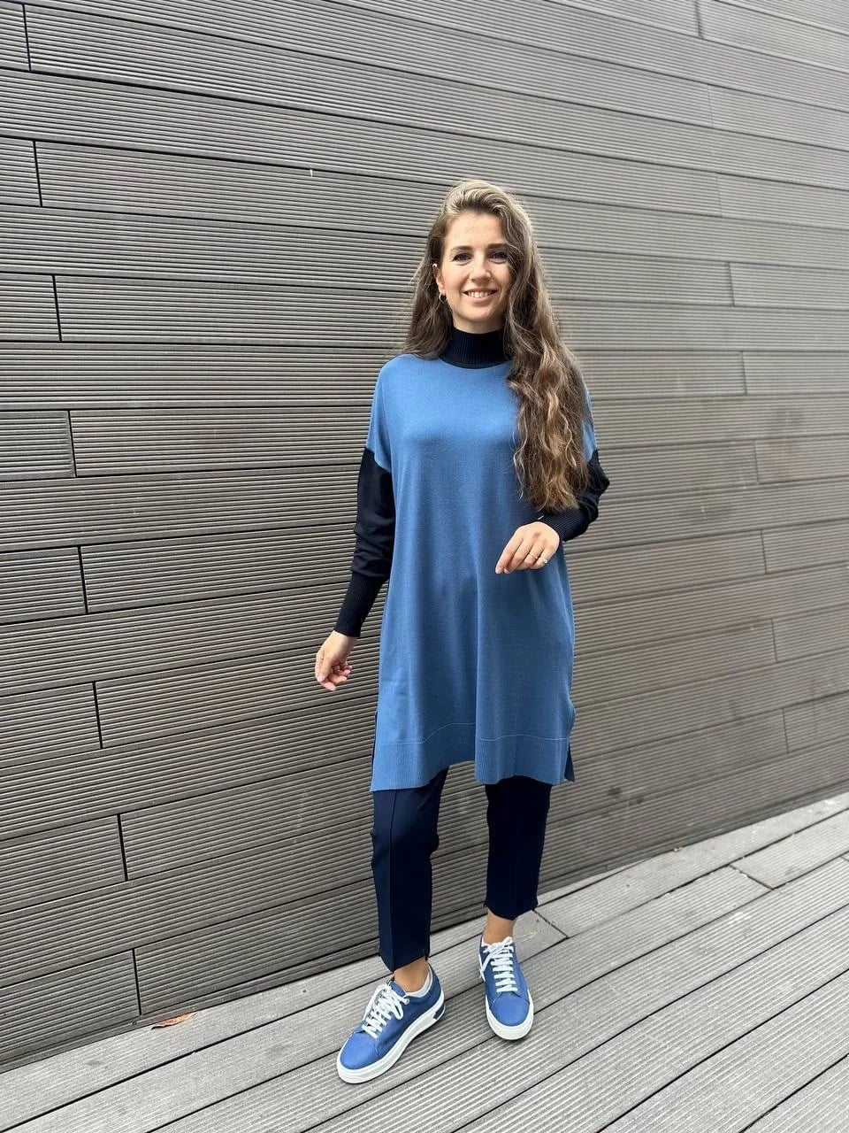 İnvee 6862 İndigo İki Renkli Triko