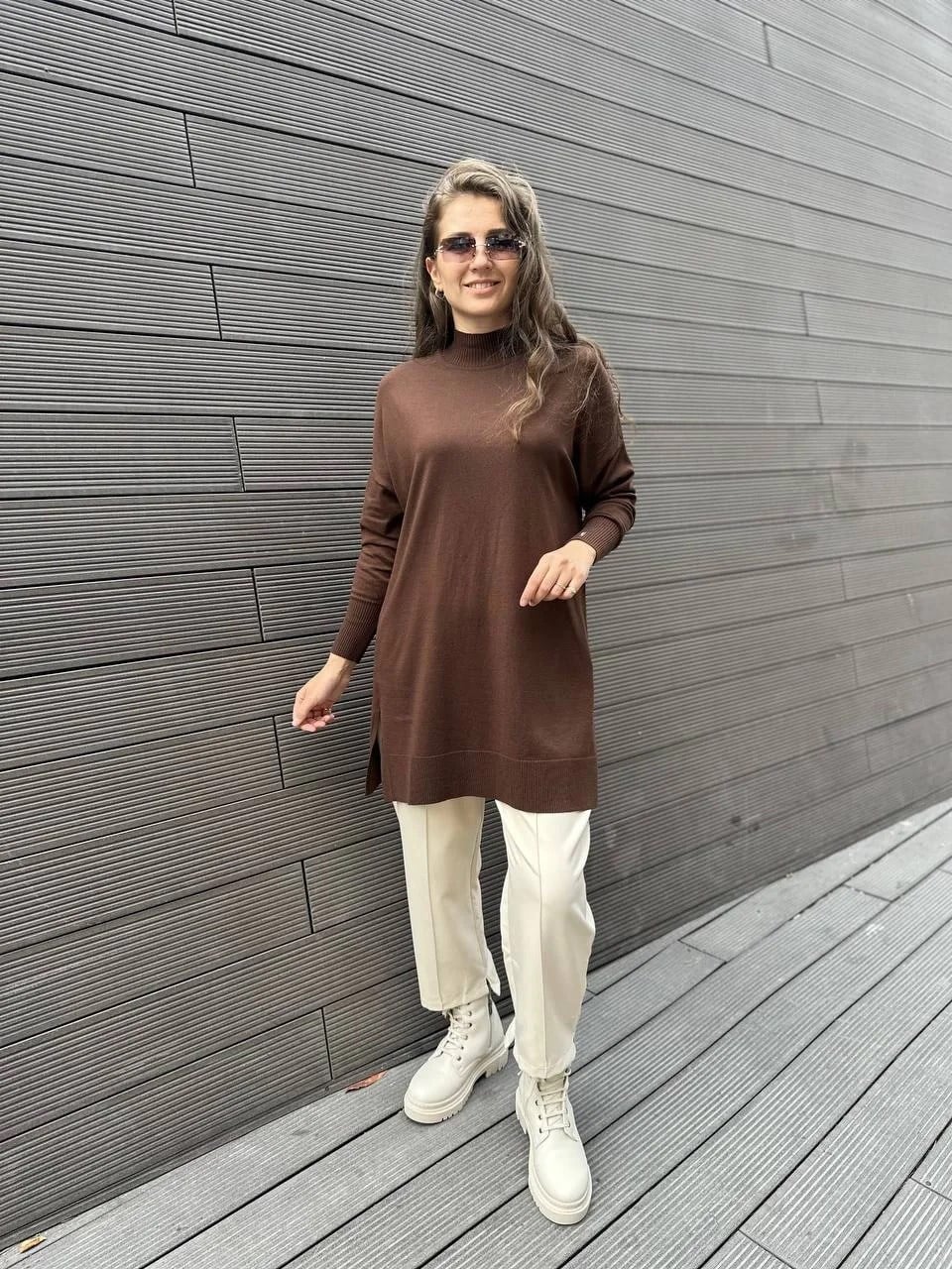 İnvee 6862 Kahve Merserize Triko